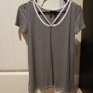 Black and white striped top